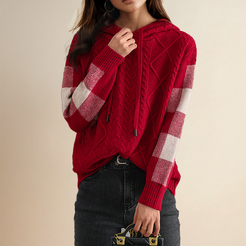 Leonie | Jacquard Knit Hoodie