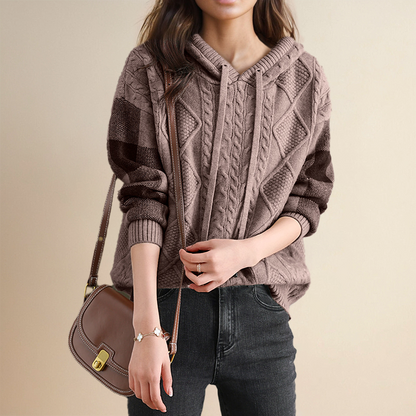 Leonie | Jacquard Knit Hoodie