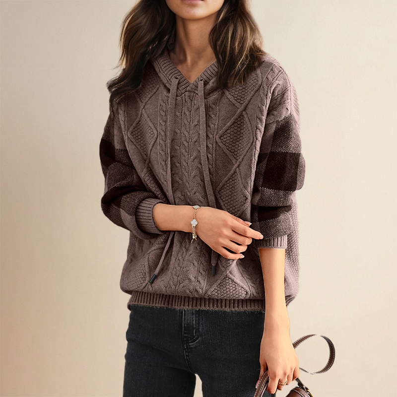 Leonie | Jacquard Knit Hoodie