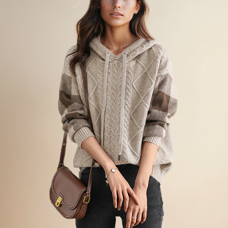 Leonie | Jacquard Knit Hoodie