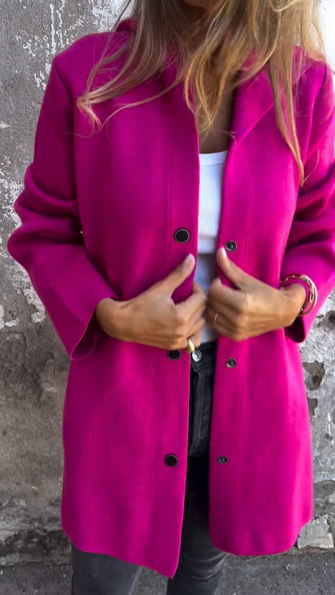 Arianna | Button-Detail Hooded Cardigan