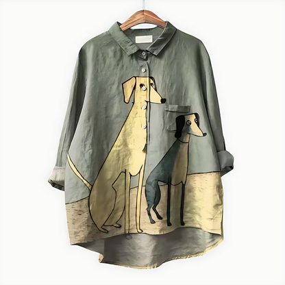 Beatrice | Oversized shirt with cute dog print