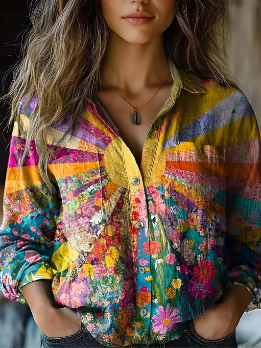 Tineke | Bright Floral Sunshirt