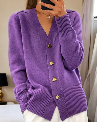 Chasie | Stylish Heart-Embellished Cardigan