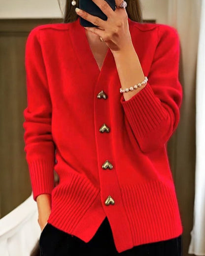 Chasie | Stylish Heart-Embellished Cardigan